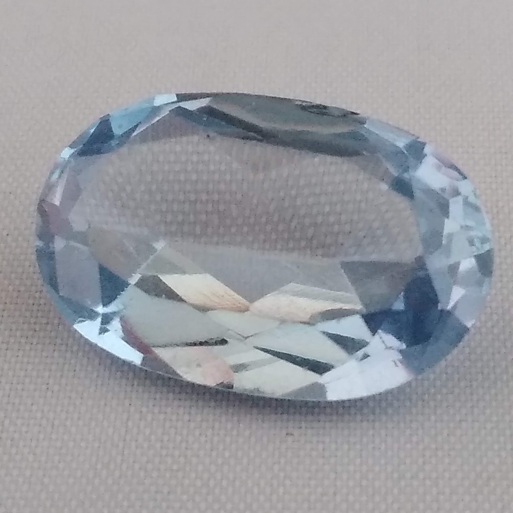 Vintage Sky Blue Topaz Loose Gemstone Oval - 8 mm x 14 mm 14.5 Carats